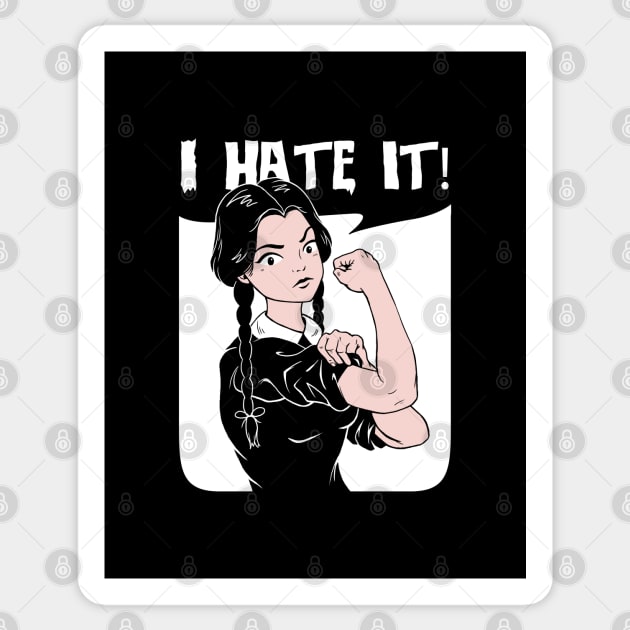 Hate Everything Sticker by Vincent Trinidad Art